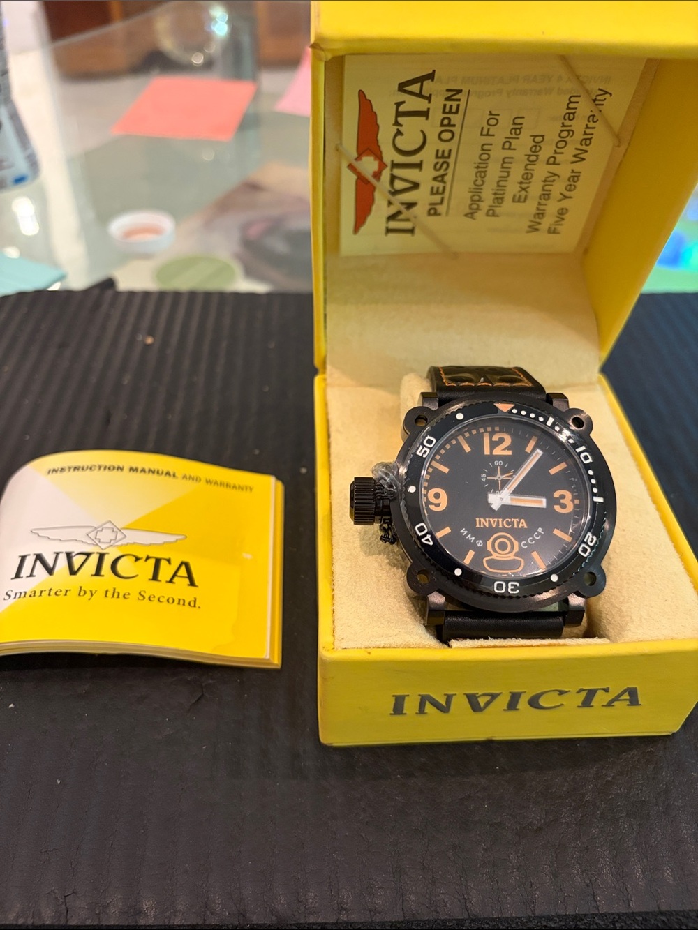 Invicta Men’s Black Watch with Rose Gold Accents